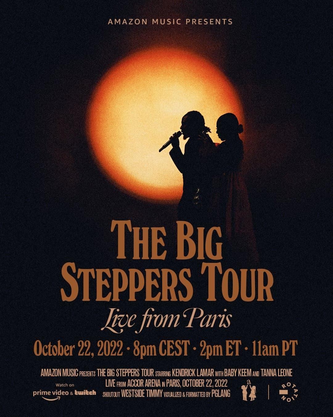 Kendrick Lamar's 'The Big Steppers Tour' Streaming Live From Paris On Oct 22