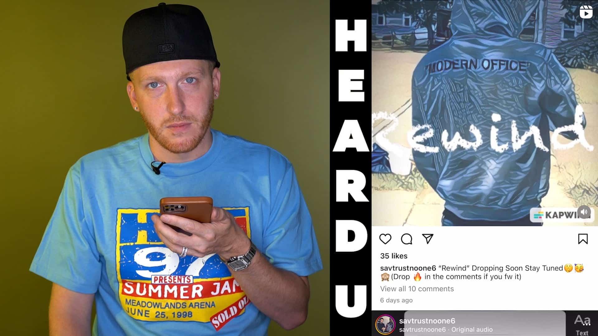 Drewski Gives Live Reviews & Advice Of New Music In Heard U