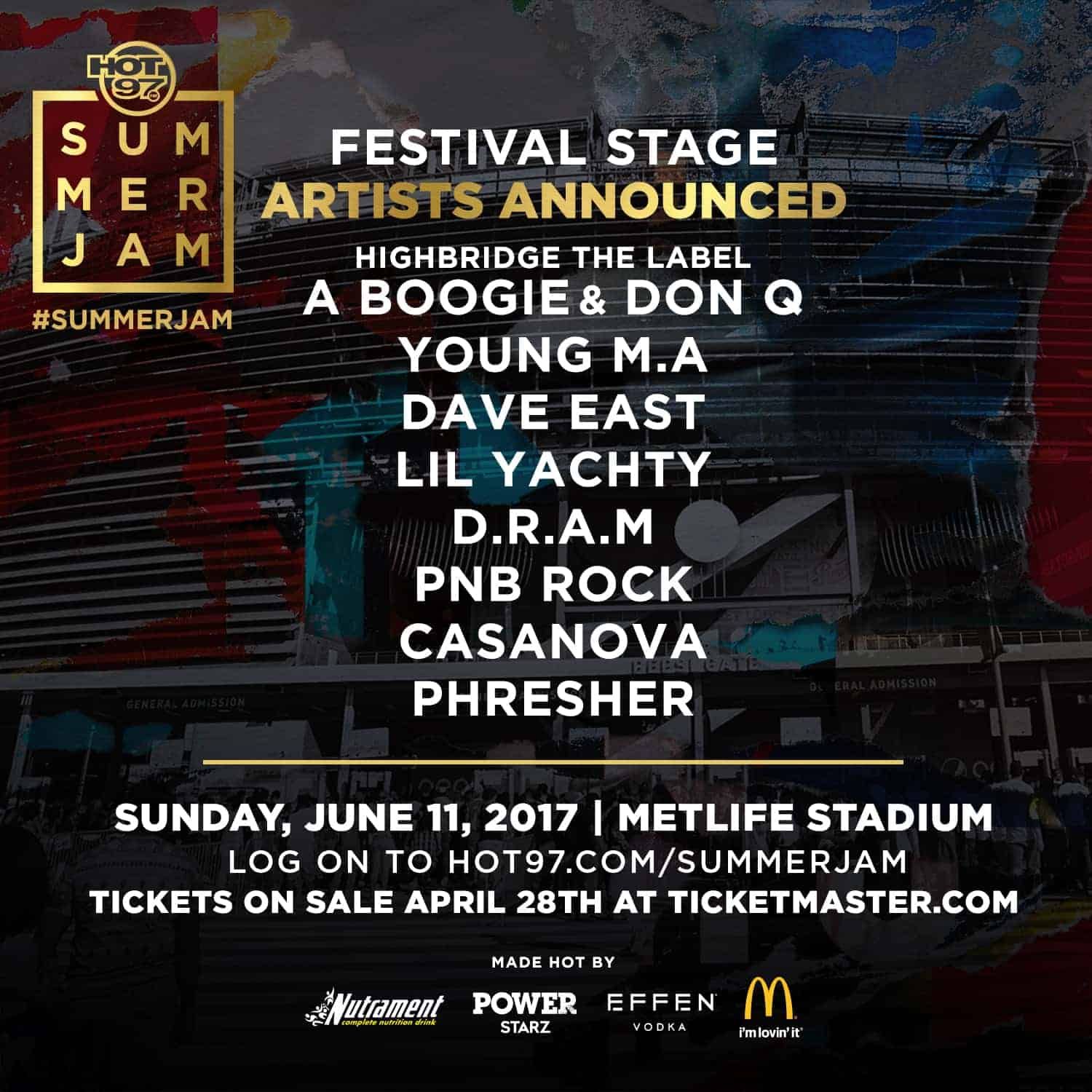 EVENT | HOT 97 Summer Jam 2017 Festival Stage Announcement