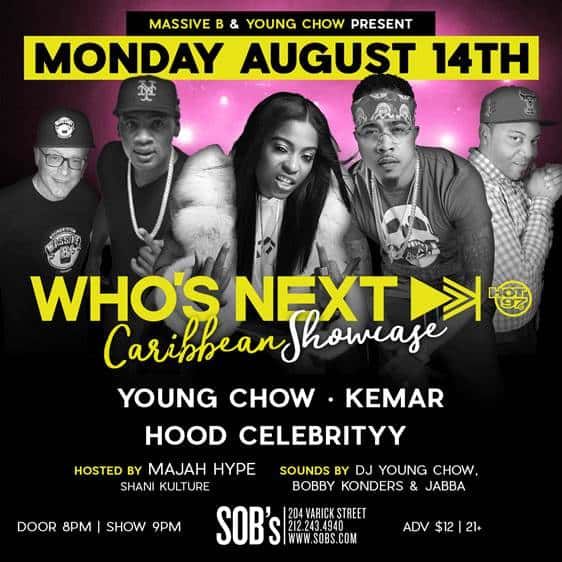 EVENT | Who's Next Live ft. YOUNG CHOW, KEMAR, HOOD CELEBRITYY