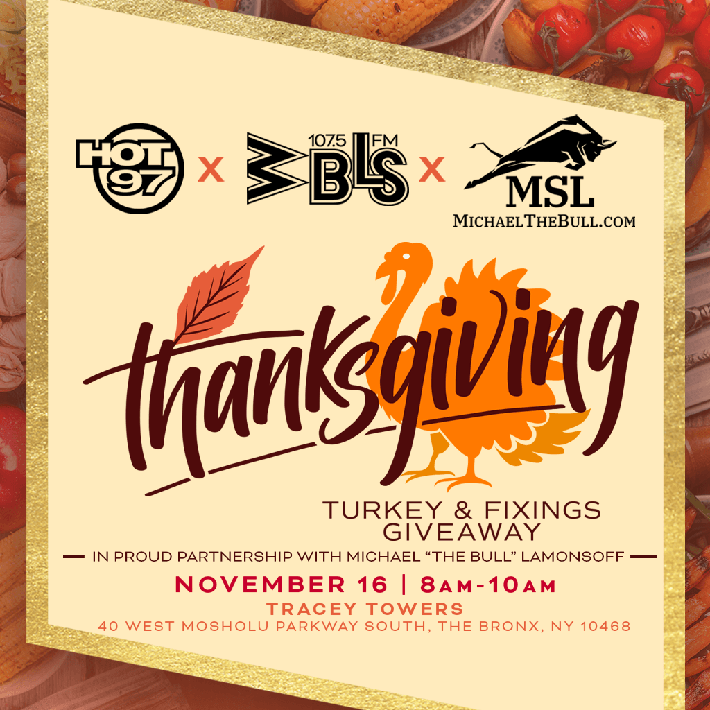 HOT 97, WBLS, and Michael Lamonsoff Give Out Hundreds of Turkey's For Thanksgiving!